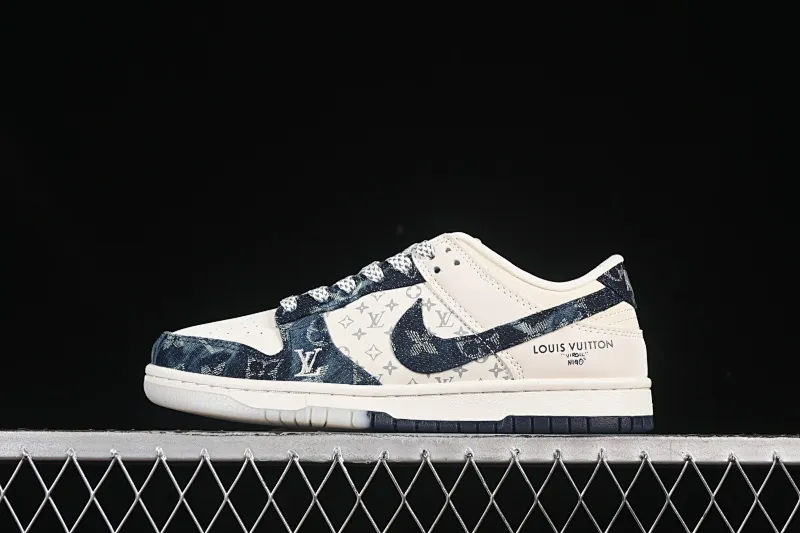 All categories Nk SB Dunk Series Nk SB Dunk Low High-end customized low-top sneakers Nike SB Dunk Low LV co-branded dark blue denim Anniversary high-end customized low-top casual sneakers CH8311-288